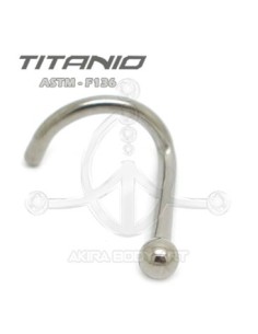 Nostril bola titanio crudo. 0.8x7