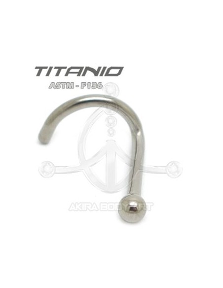 Nostril bola titanio crudo. 0.8x7