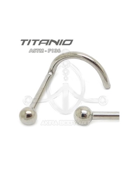 Nostril bola titanio crudo. 0.8x7