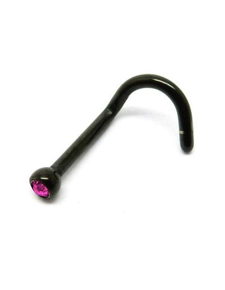 Nostril de titanio negro con joya Nostril de titanio negro con joya
