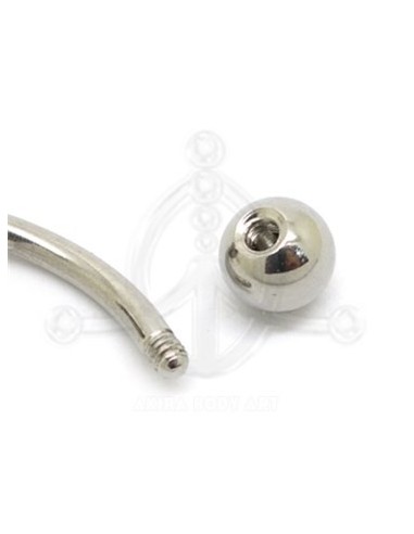 Banana ombligo acero 316L
