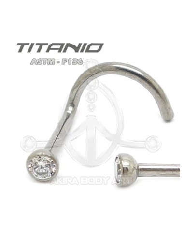 Nostril joya titanio crudo