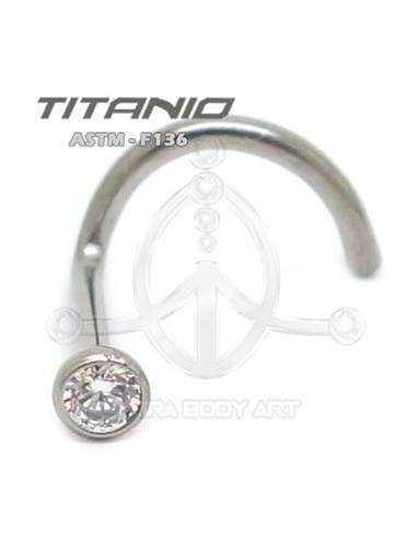 Nostril joya titanio crudo