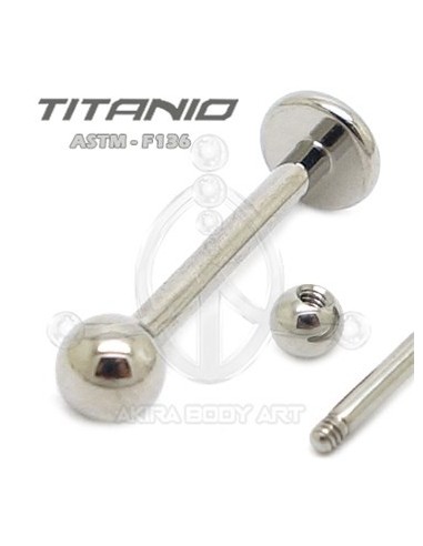 Labret titanio crudo