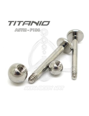 Labret titanio crudo