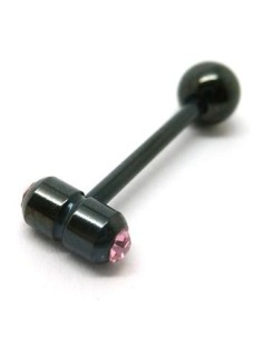 Barbel acero negro joyas