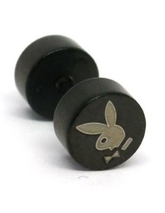 Falso dilatador acero negro. PLAYBOY