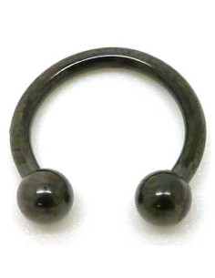 Circular barbel acero negro