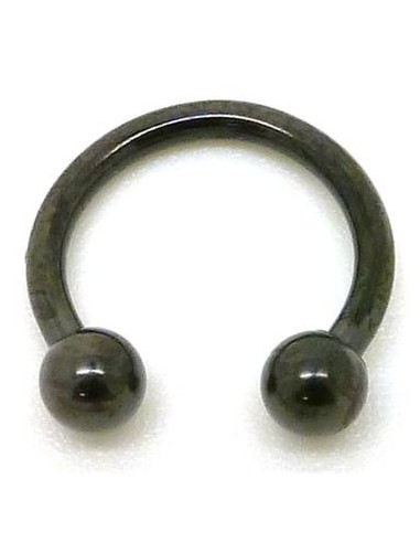 Circular barbel acero negro