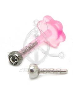 Labret PTFE bola acero joya
