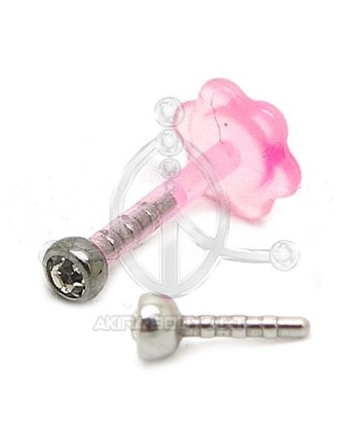 Labret PTFE bola acero joya
