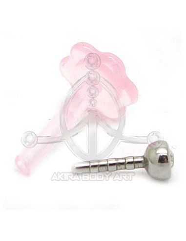 Labret PTFE bola acero joya