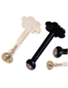 Labret con joya y base en forma de flor