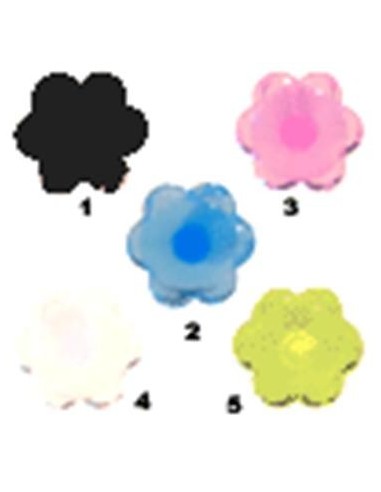 Labret con joya y base en forma de flor