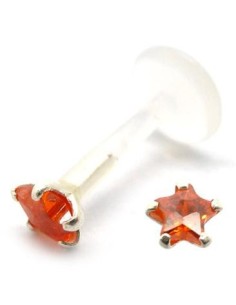 Labret Bio-Plást estrella joya engarzada