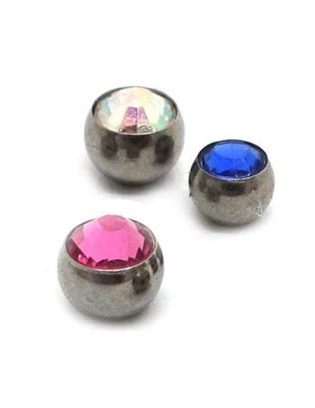 Bola de acero con joya Bola de acero con joya
