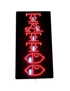 Rótulo TATTOO con luces LED