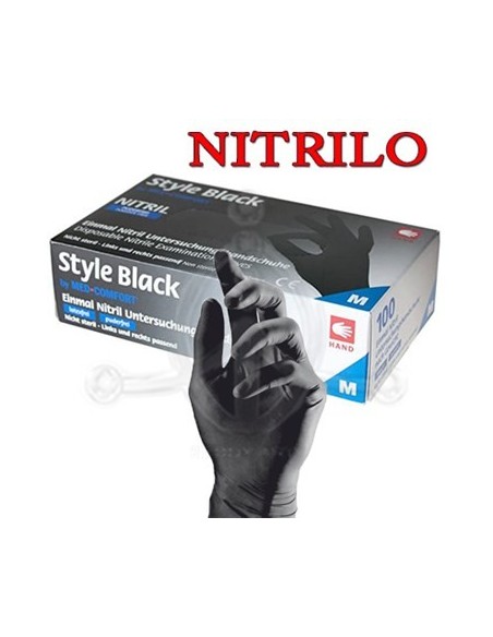 Guantes de Nitrilo NEGRO de Style Black Guantes de Nitrilo NEGRO de Style Black