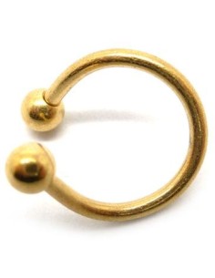 Espiral de titanio anodizado en oro