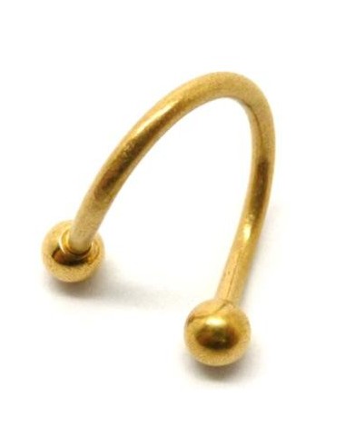 Espiral de titanio anodizado en oro