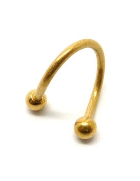 Espiral de titanio anodizado en oro