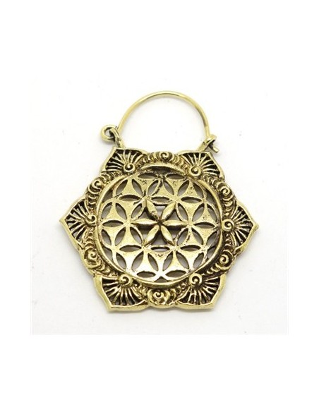 Pendiente étnico HEXAGONO (PAREJA)