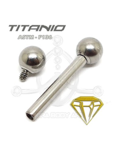 Barbell Titanio. Rosca Interna