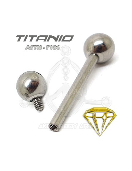 Barbell Titanio. Rosca Interna Barbell Titanio. Rosca Interna