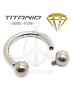 Circular Barbell Titanio. Rosca Interna