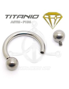 Circular Barbell Titanio. Rosca Interna 2