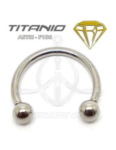 Circular Barbell Titanio. Rosca Interna