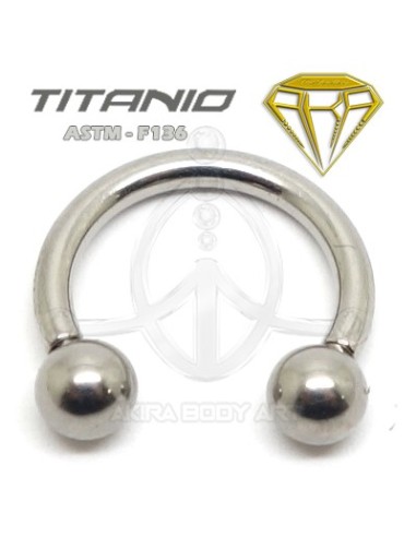 Circular Barbell Titanio. Rosca Interna