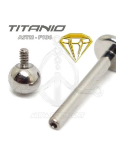 Labret Titanio. Rosca Interna 2