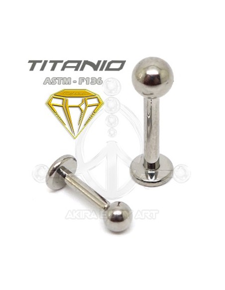 Labret Titanio. Rosca Interna Labret Titanio. Rosca Interna