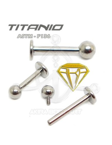 Labret Titanio. Rosca Interna