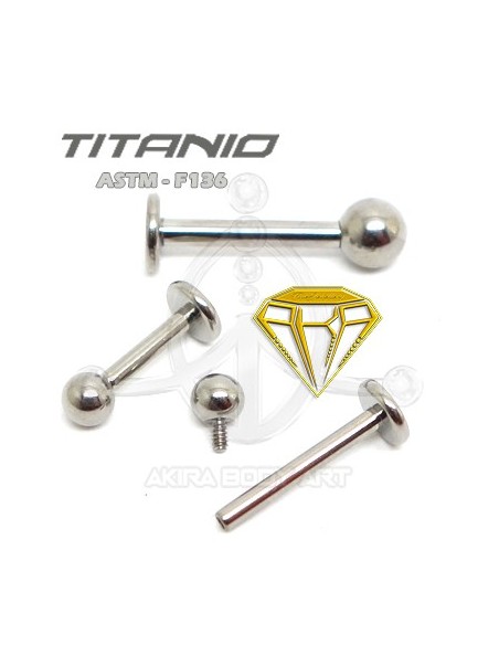 Labret Titanio. Rosca Interna Labret Titanio. Rosca Interna