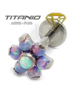 Labret Titanio FLOR Opalo