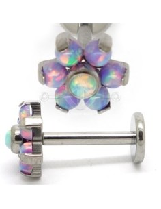 Labret Titanio FLOR Opalo 2
