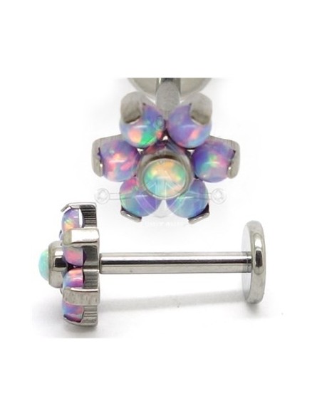 Labret Titanio FLOR Opalo