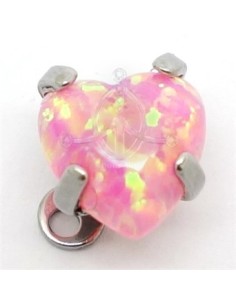 Microdermal CORAZÓN ROSA OPALO 2