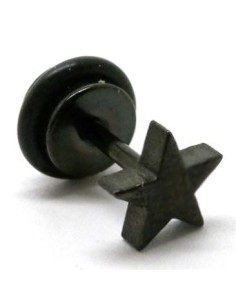 Falso dilatador acero negro estrella