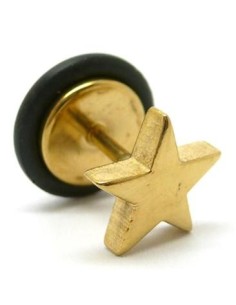 Falso dilatador acero dorado estrella