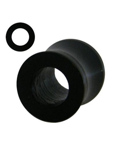 Túnel con rosca Negro y Transparente