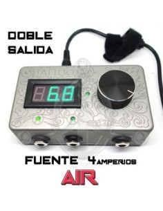 Fuente de aluminio grabado