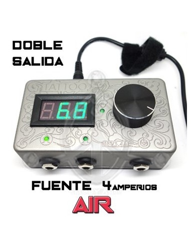 Fuente de aluminio grabado