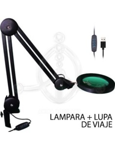 Lámpara-Lupa USB negra 2