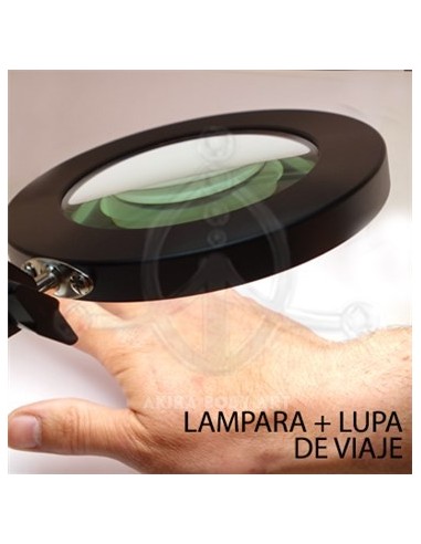 Lámpara-Lupa USB negra