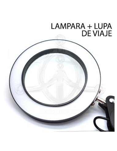 Lámpara-Lupa USB negra