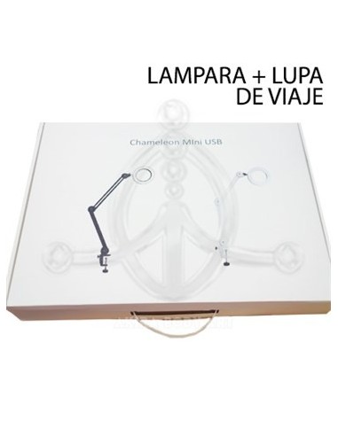 Lámpara-Lupa USB negra