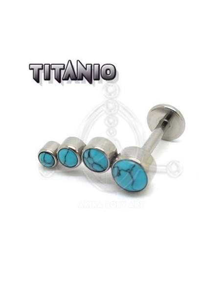 Tragus rosca interna G23 azulita turquesa. Tragus rosca interna G23 azulita turquesa.